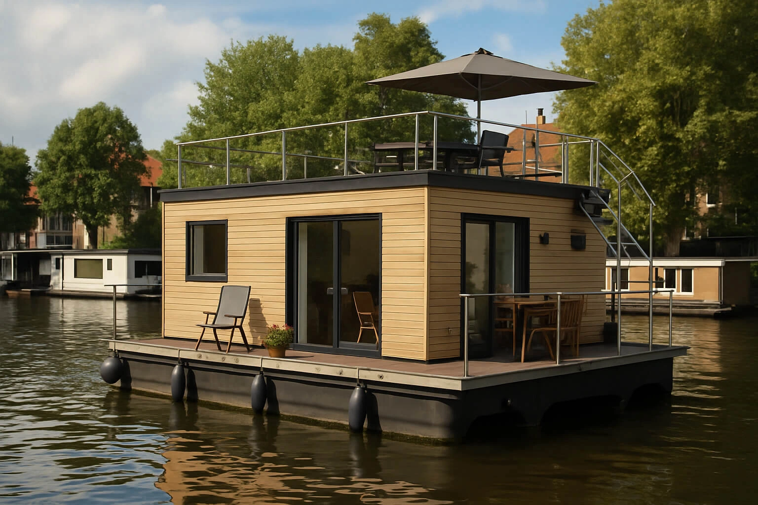 European houseboats become a symbol of affordable housing